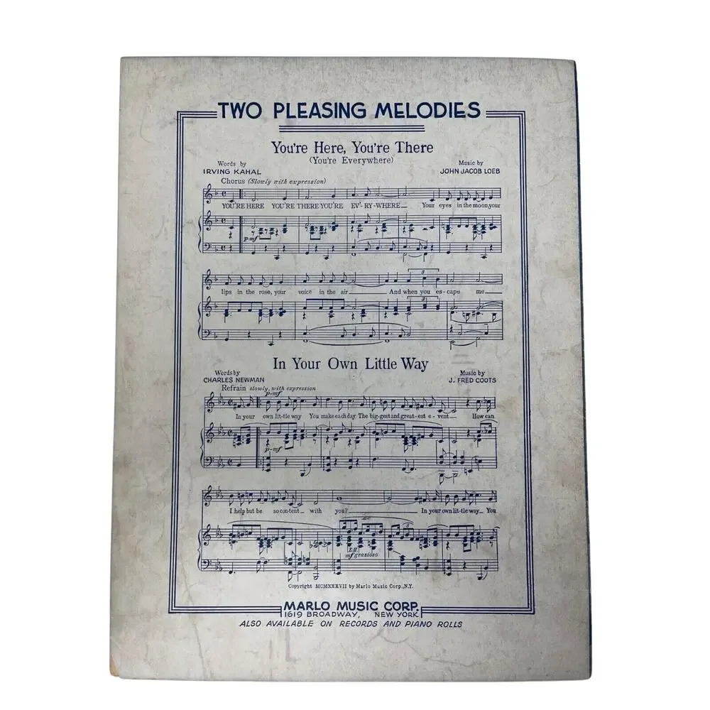 1937 Vintage Harbor‎ Lights Sheet Music Jimmy Kennedy Hugh Williams
